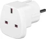 Techly A-FLAZASUKWH UK/EU power plug adapter, white