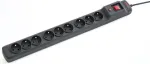 Armac Multi M9 3.0M power strip, 9 PL sockets, black