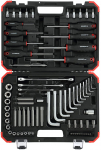 Gedore Red Torx screwing tool set, 1/4 "+ 1/2", 75-Piece Tool Set (red / black, in case)