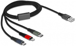 DeLOCK USB 3in1 Lightn. mUSB / USB-C 1m - 87277 3-colored