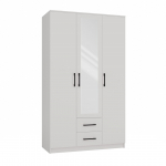 Topeshop ROMANA 120 BIEL magamistoa riidekapp 6 riiulit 3 ust Valge
