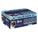 BRIT Premium by Nature Delicate fillets in gravy Box - wet cat food - 48x85g