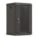 Wall-mounted installation rack cabinet 10 inches 9U 300x300 black