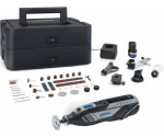 Cordless multifunctional tool 8250-5/65 (Platinum+), 12 volts (black/gray, Li-ion battery 2Ah, 65-piece accessories, Dremel box)
