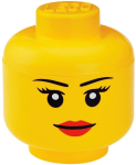 Room Copenhagen LEGO Iconic Storage Head "Girl", storage box (yellow, size L, female)