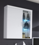 Cama ripp-vitriinkapp SAMBA valge/valge l&auml;ikega