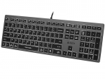 A4Tech FSTYLER FX60H klaviatuur (valge taustvalgustusega) USB QWERTY must, hall