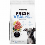 JOHN DOG Fresh Junior Small breeds Veal with rabbit - dry dog food - 3kg