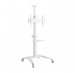 Aluminum TV floor stand w/wheels white 37-70''