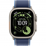 Apple Watch Ultra 3, Smartwatch titanium, 49 mm, Trail Loop blue/light blue S/M, titanium case, cellular