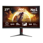 AOC CQ27G4Z2 (68.5 cm (27 inches), black, QHD, Fast VA, dual mode, curved, 260Hz panel)