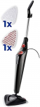 Vileda steam cleaner Steam Plus + PowerPad (black/red, 1,550 watts)