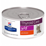 HILL'S PRESCRIPTION DIET Thyroid Care Feline y/d m&auml;rgtoit kassidele kanaga 156 g