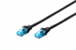 Patch cord U/UTP kat.5e PVC 0,5m black