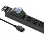 Power strip for RACK 19cali | circuit breaker | 1U | 10A | PDU 8xIEC C13 | 2m