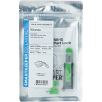 SmartKeeper Essential USB-B Port Lock BL04 with Mini Key U04 Security Set Green