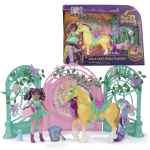 Spin Master Unicorn Academy - Ava & Unicorn Leaf Stable Playset with Color Change Effect, Toy Figure