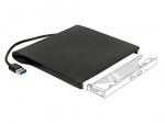 DeLOCK External enclosure for 5.25?&nbsp;Ultra Slim SATA drives 9.5mm to USB Type-A male, drive enclosure&nbsp;(black)