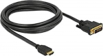 DeLOCK HDMI> DVI 24 + 1 bidirectional black 2m