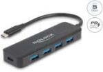 DeLOCK USB-C Hub 4P USB 3.2 Gen 1+ PD - 64170