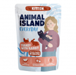 ANIMAL ISLAND Everyday Kitten Turkey with rabbit in broth - wet cat food - 85g