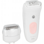 Braun Silk-&eacute;pil 5-030, epilator (white/pink, bikini trimmer, shaving attachment, trimmer attachment, + entry-level attachment for sensitive areas)