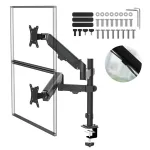 Maclean 2 monitori kinnitus, gaasvedruga, 17"-32", 2-10kg, must, MC-136