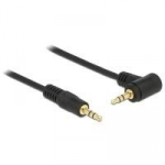 Delock Kabel Audio 3.5mm męski/męski kątowy czarny 1.0m