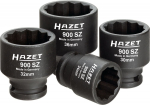 Hazet socket wrench set 905, 1/2, 30 pieces, tool set (blue, with reversible ratchet)
