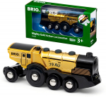 BRIO Golden battery locomotive with light and sound, railway