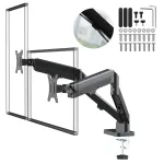 Maclean 2 monitori kinnitus, gaasvedruga, 17"-32", 2-10kg, must, MC-134