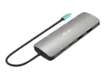 I-TEC USB-C metallist nanodokk 2x HDMI + PD