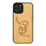 MAN&WOOD &uuml;mbris iPhone 12/12 Pro-le &ndash; kass ja punane kala
