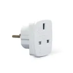 Gembird A-AC-UKEU-001 toitepistiku adapter Type G (UK) Type F valge