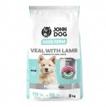 JOHN DOG Junior Good Form Veal with lamb - dry dog food - 3kg