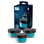 Philips cleaning cartridges for Quick Clean Pod, pack of 3 (3x 160ml, for cleaning station)