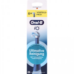 Braun Oral-B iO Ultimate Clean 6-pack, black brush heads, superior plaque removal