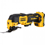 DEWALT DCS353D2 Cordless Multi-Tool, 12 Volt yellow/black, 2x Li-ion XR batteries 2.0Ah, in T STAK-Box II, 29-piece accessory set