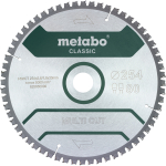 metabo circular saw blade "multi cut - classic", 254x30 Z60 FZ/TZ 5&deg;neg (for semi-stationary circular saws)