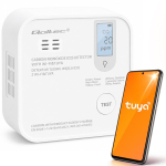 Carbon monoxide sensor with battery TUYA WiFi LED