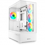 Sharkoon AK6 RGB , Tower case (white, Tempered Glass x 2)