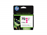 HP 712 3-pakendis 29 ml magenta DesignJet tindikassett
