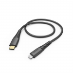 Hama 00183308 kiirlaadimise/andmesidekaabel, USB-C - Lightning 1,5m must