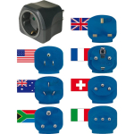 Brennenstuhl travel plug set, with 10A fuse (black)