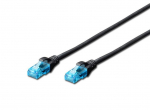 Patch cord U/UTP kat.5e PVC 1m black
