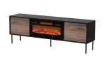Cama CORTINA telekapp 180x40x60 must/p&auml;hkel + must kamin