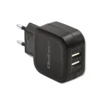 Qoltec 50186 Charger 17W | 5V | 3.4A | 2xUSB