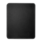 Mousepad in leather design, black