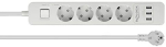 DeLock socket strip 4-way USB white