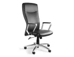 Adella C239 office chair, genuine leather HL-4, black